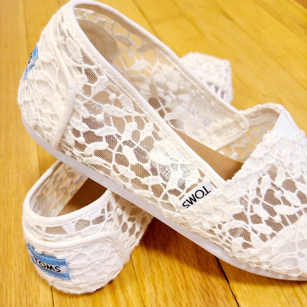 Toms Alpargatas crochet off-white slip-on